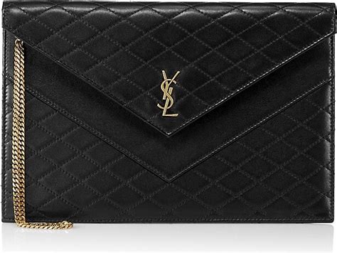 ysl clutch saks fifth avenue|Gaby Quilted Envelope Clutch .